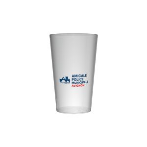 Gobelet en plastique transparent – 50 cl – Amicale Police Municipale Avignon